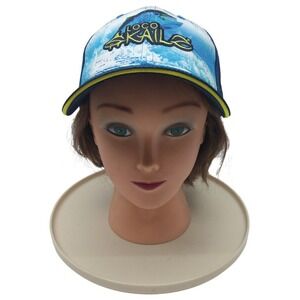 Loco Skaile Blue Tuna Action Print Saltwater Cap, Snapback + 3D Puff Embroidery